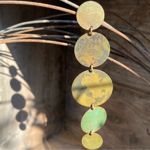 Vintage Artisan Drop Earring with Patina Discs - Picture 15 of 15